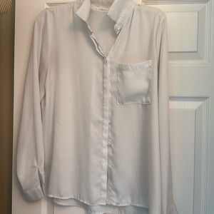 White button-up blouse